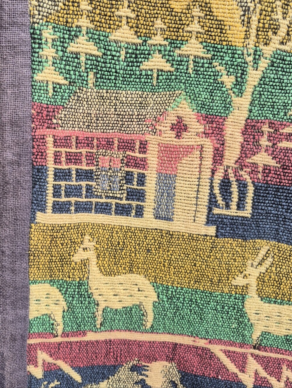 Baumwolle (High Quality Cotton) Tapestry Throw or Bed Blanket - Vintage